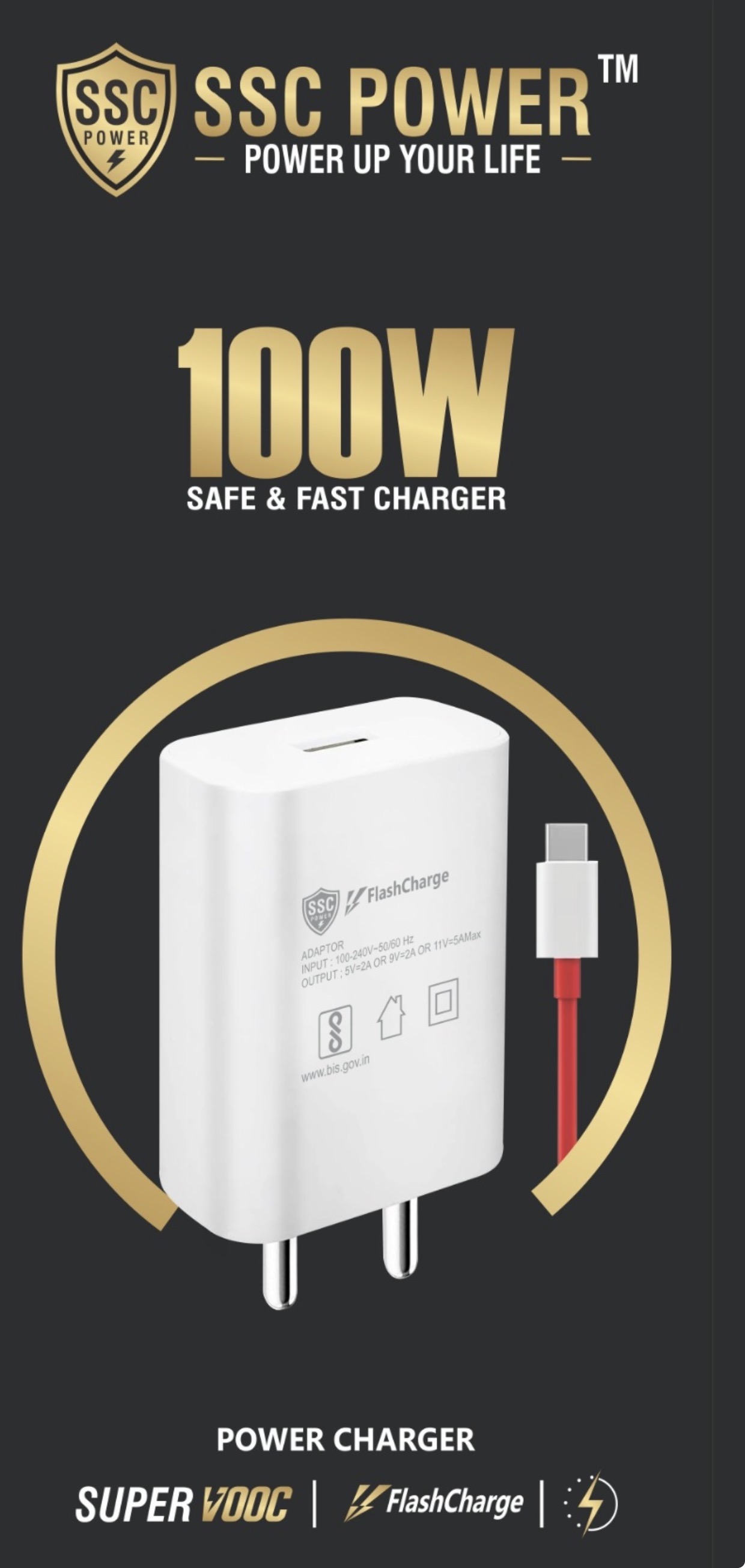 SSC POWER 100W Safe & Fast Charger