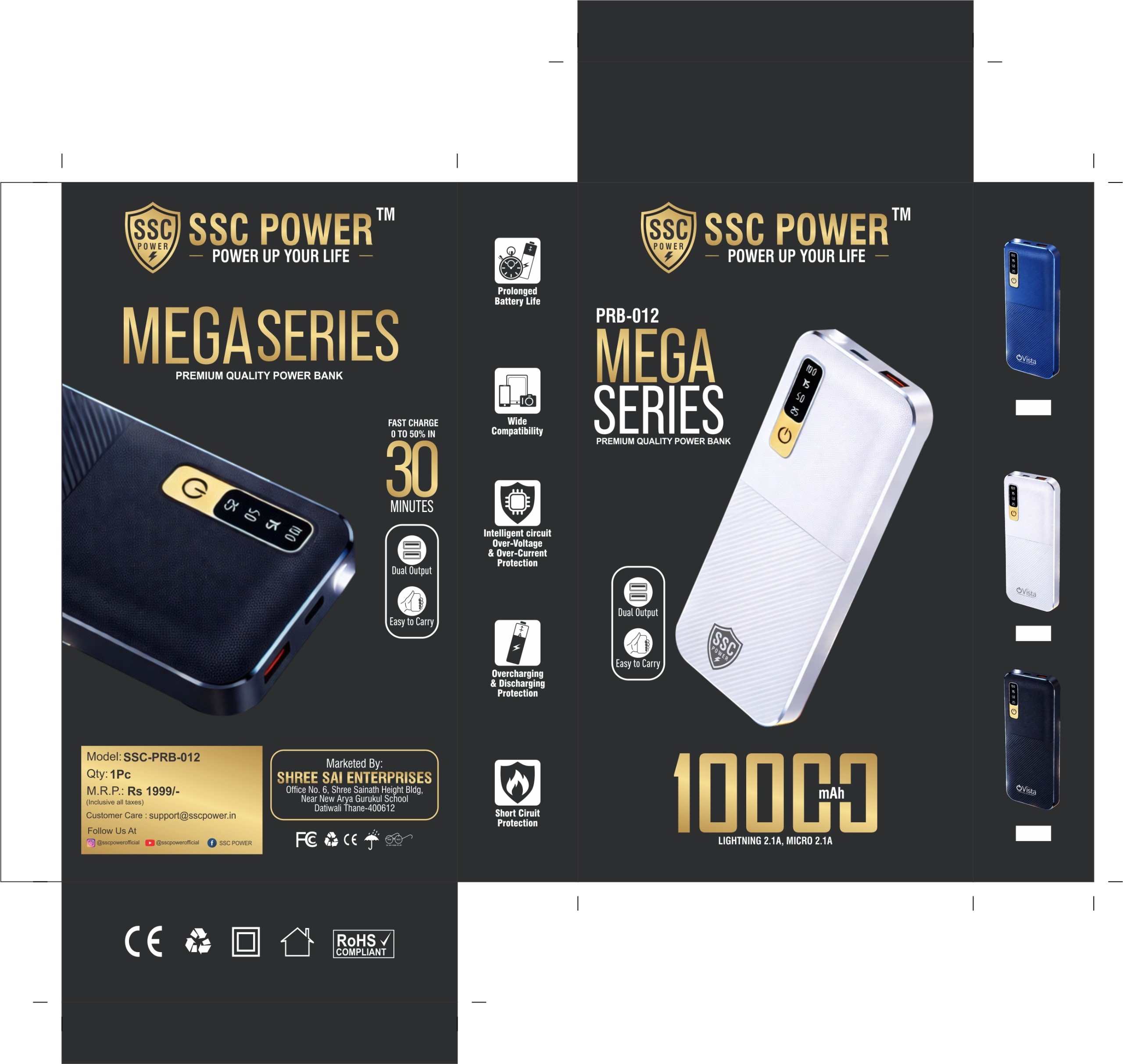 SSC POWER MEGA SERIES Premium Quality Power Bank
