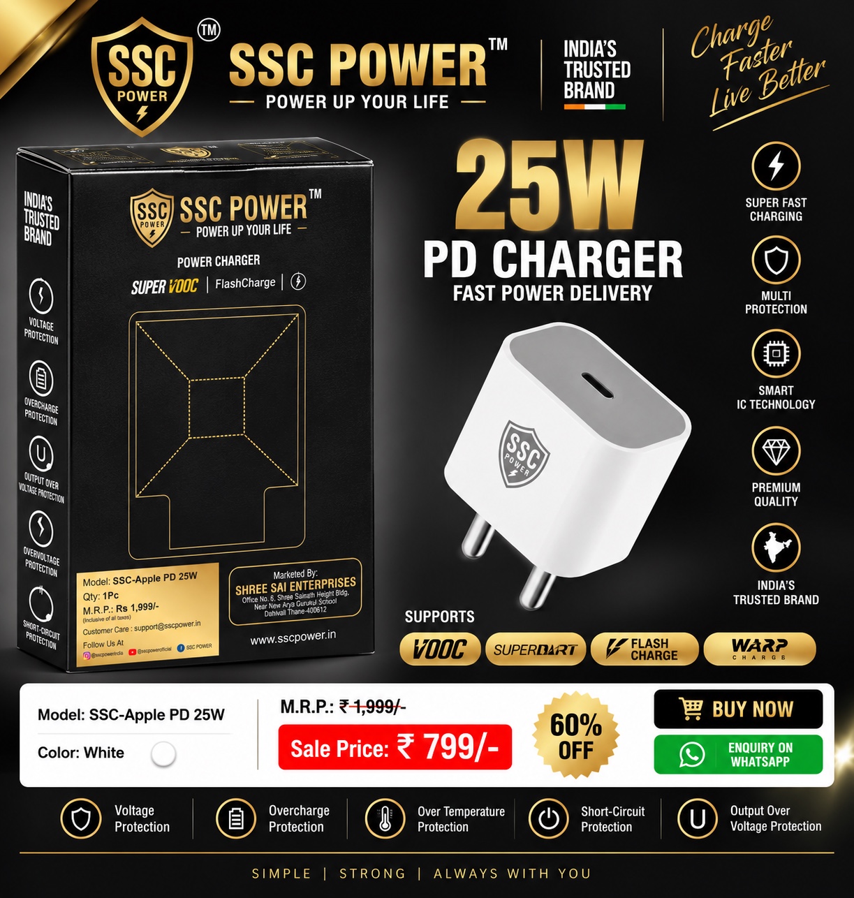 SSC POWER 25W PD charger offer