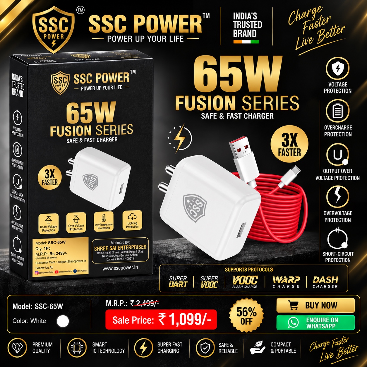 SSC POWER 65W charger offer