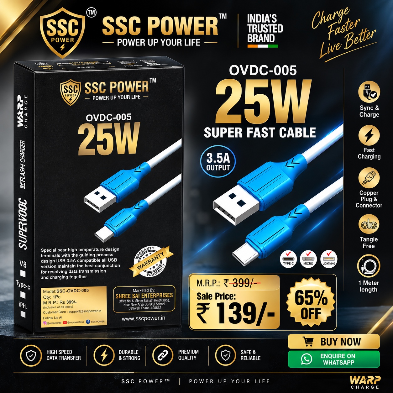 SSC POWER OVDC-005 65% off offer